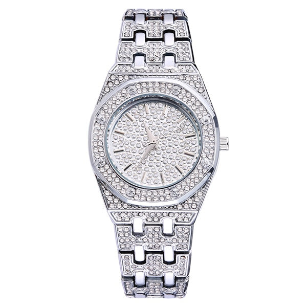 Silver Women's Watch Casual Dress Ladies Watch Fashion Waterproof Steel Quartz Wrist Watches For Women Valentines Gift