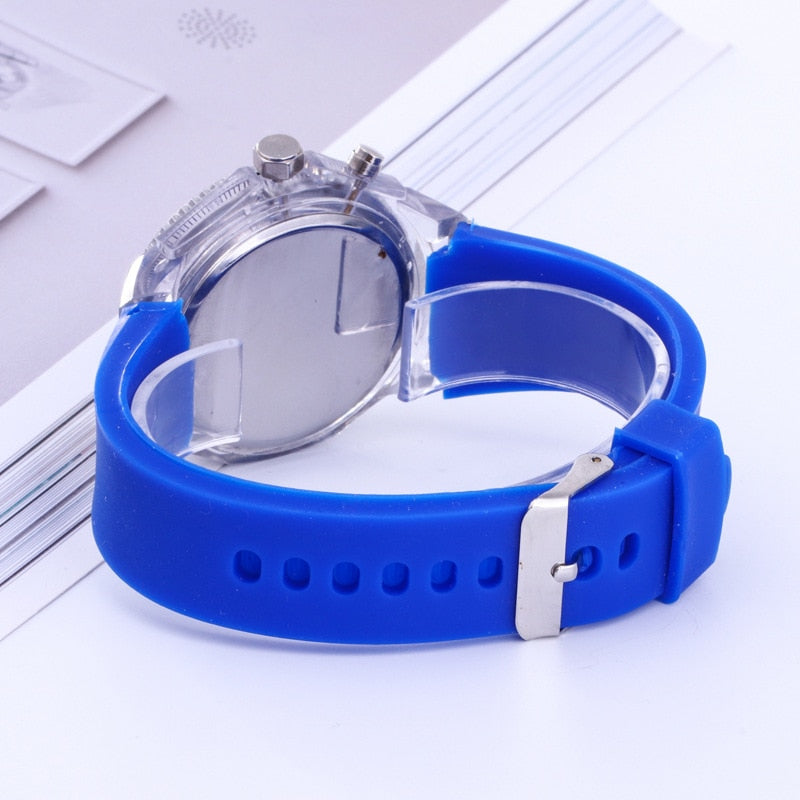Women /Ladies Led Flash Luminous Watch Personality Lovers Jellies Woman Watches