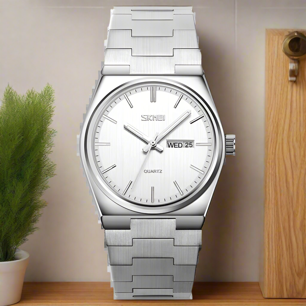 Mens Waterproof Business Wristwatches Man reloj hombre Casual Quartz Clock Male Full Steel Time Week Sports Watch