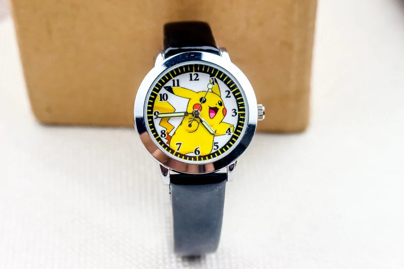 Pokemon children watch Quartz Leather Wrist Watches Clcok men women watches Christmas holiday party gifts Toys