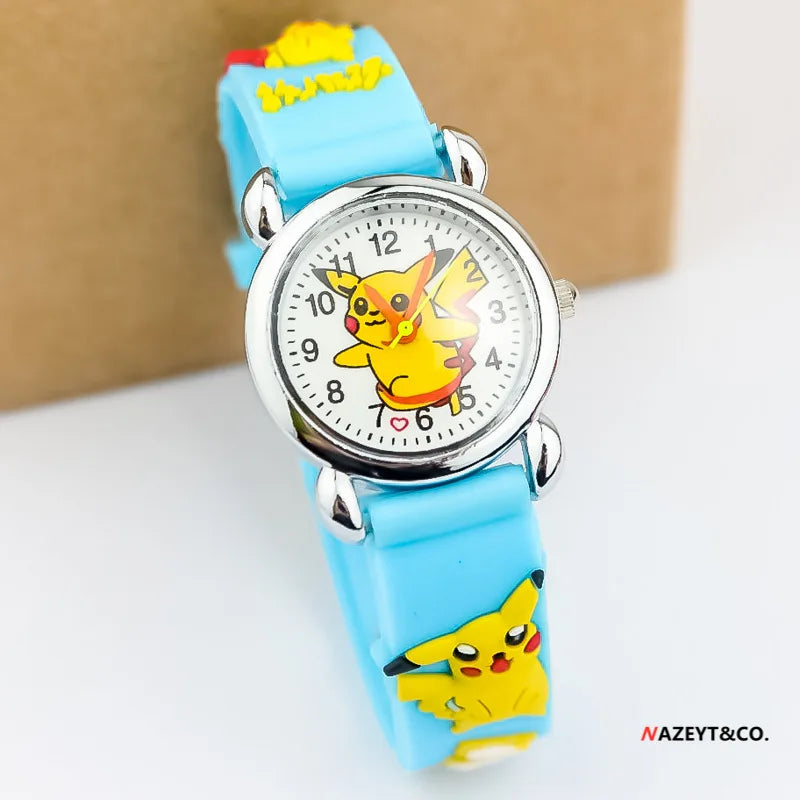 Pokemon children watch Quartz Leather Wrist Watches Clcok men women watches Christmas holiday party gifts Toys