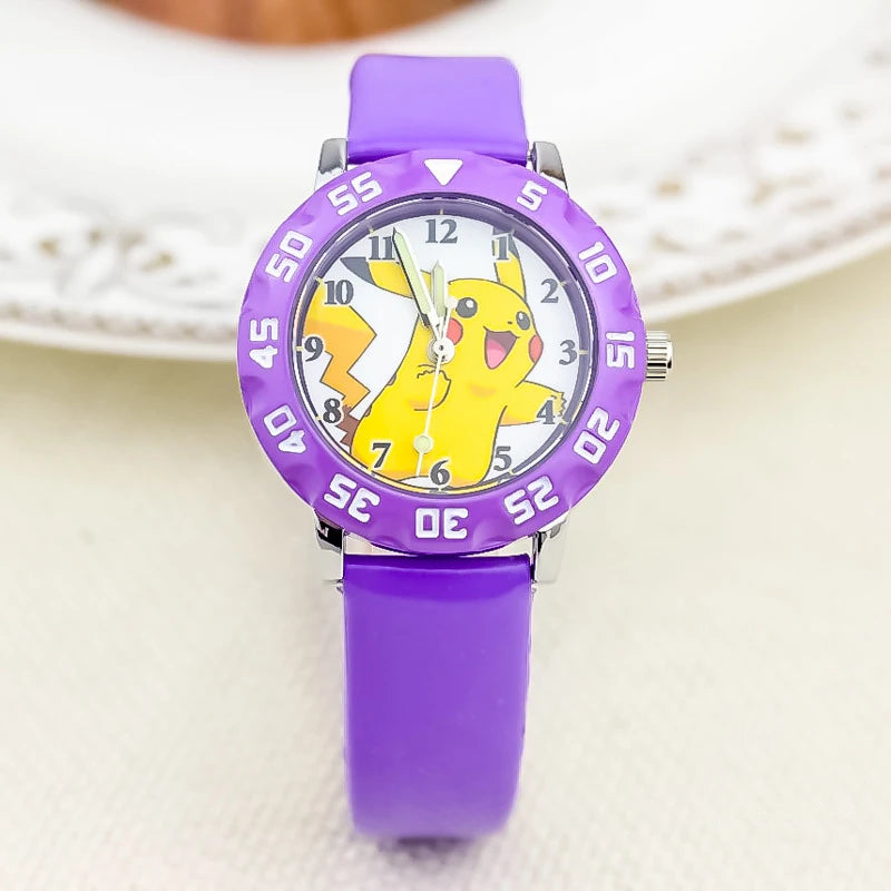 Pokemon children watch Quartz Leather Wrist Watches Clcok men women watches Christmas holiday party gifts Toys