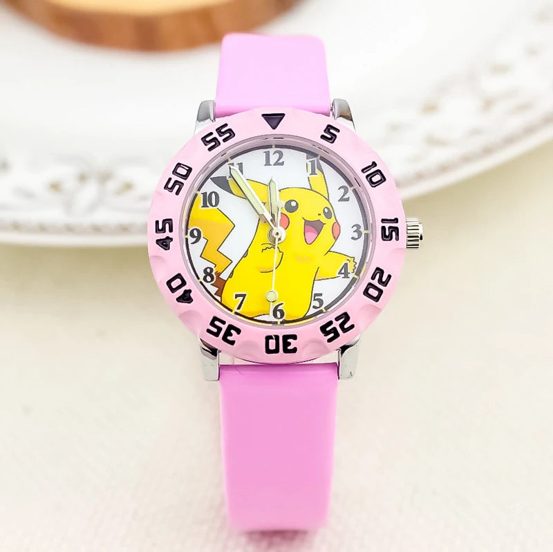 Pokemon children watch Quartz Leather Wrist Watches Clcok men women watches Christmas holiday party gifts Toys