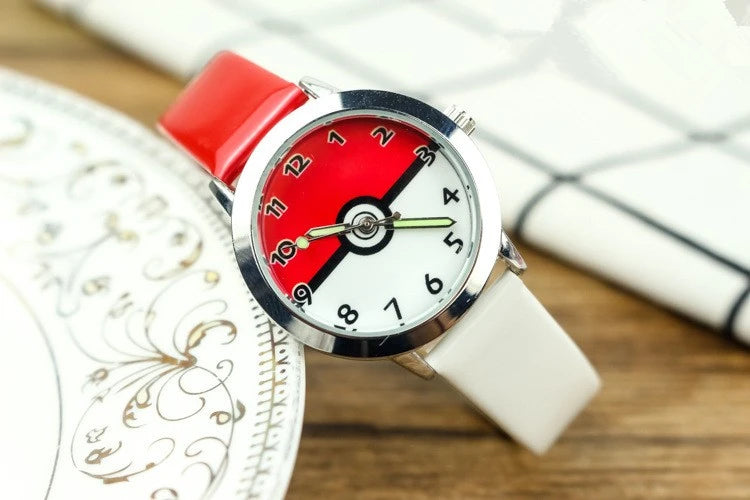 Pokemon children watch Quartz Leather Wrist Watches Clcok men women watches Christmas holiday party gifts Toys