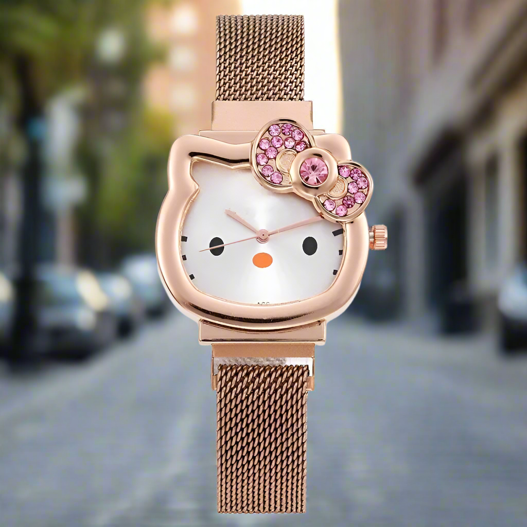 NewestSanrio Watch Hello Kitty Casual Advanced Sense WristWatch Kid Gifts for Couple Student Watches Couple Style Quartz Wristwatch