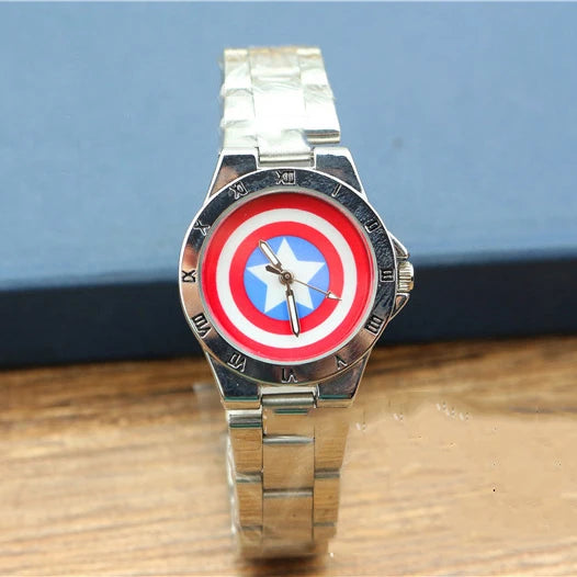 Mickey Mouse Minnie Kids Student Cartoon Watch Aolly Steel Quartz Watches Clock for Boys Girls Gift