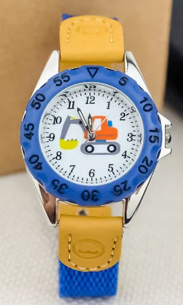 Cute Boys Girls Quartz Watch Kids Children's Fabric Strap Student Time Clock Wristwatch Colorful Number Dial birthday Gifts