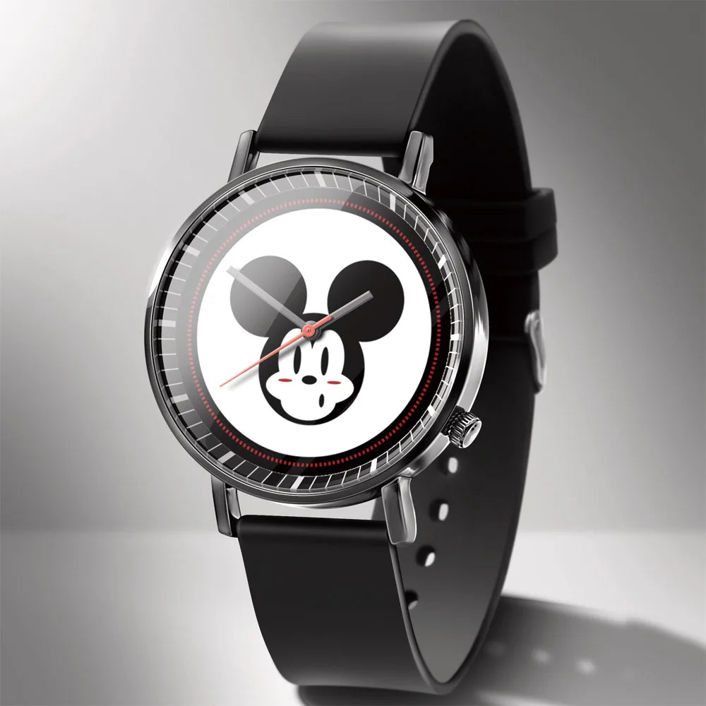 Disney Mickey Minnie Mouse Girl Boy Children's Kids Watch Women Cute Male Female Couple Wrist Watches Birthday Gifts
