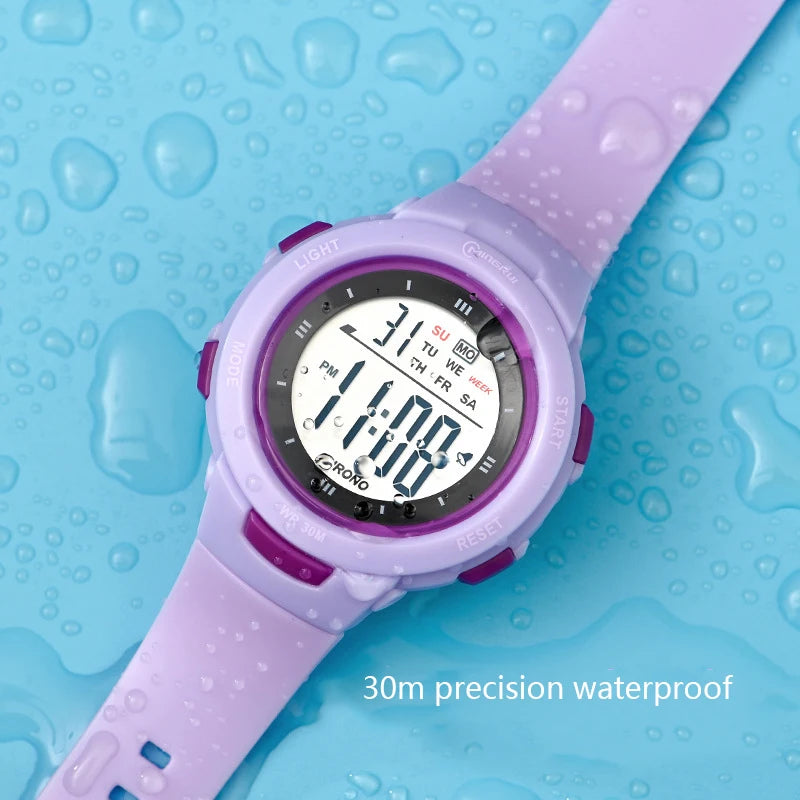 Kids Watches Fashion Luminous Waterproof Alarm Clock Smart Watches Boys and Girls Student Electronic Watch Gift
