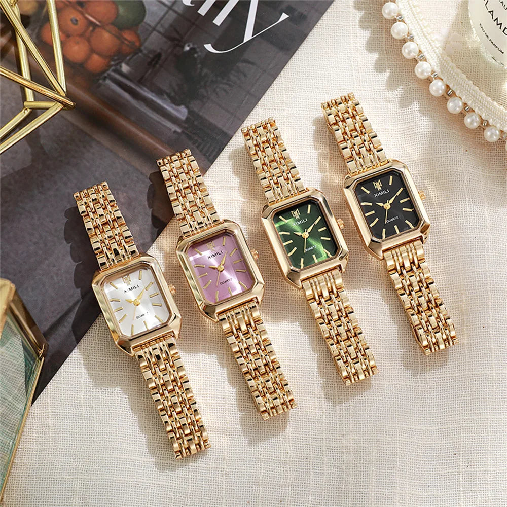 Women Watch Light Luxury Brand Stainless Steel Ladies Business Watches Female Student Fashion Quartz Watches UTHAI