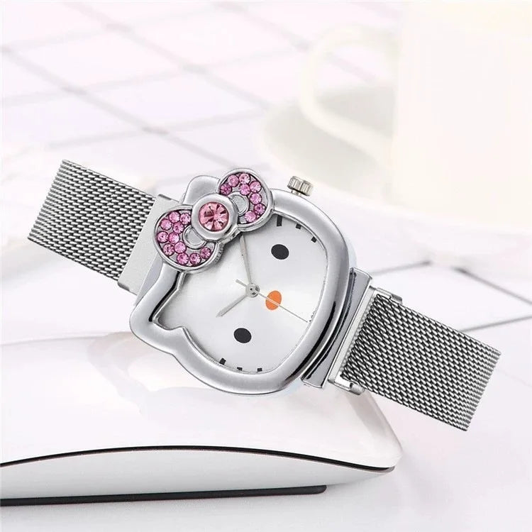 NewestSanrio Watch Hello Kitty Casual Advanced Sense WristWatch Kid Gifts for Couple Student Watches Couple Style Quartz Wristwatch