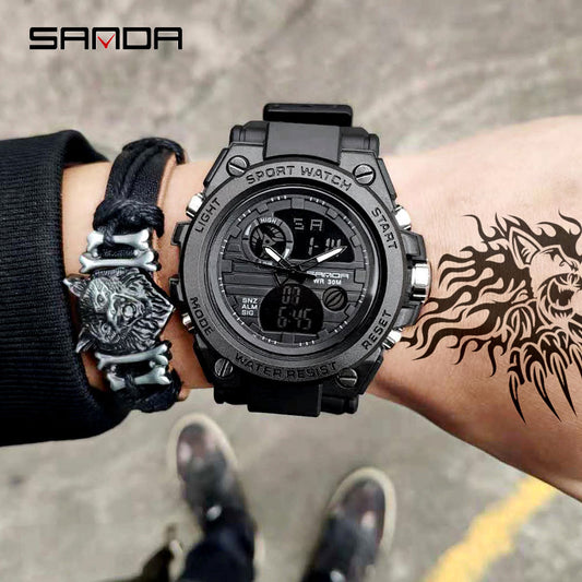 Brand Wrist Watch Men Watches Military Army Sport Style Wristwatch Dual Display Male Watch For Men Clock Waterproof Hours