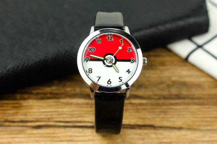 Pokemon children watch Quartz Leather Wrist Watches Clcok men women watches Christmas holiday party gifts  Toys