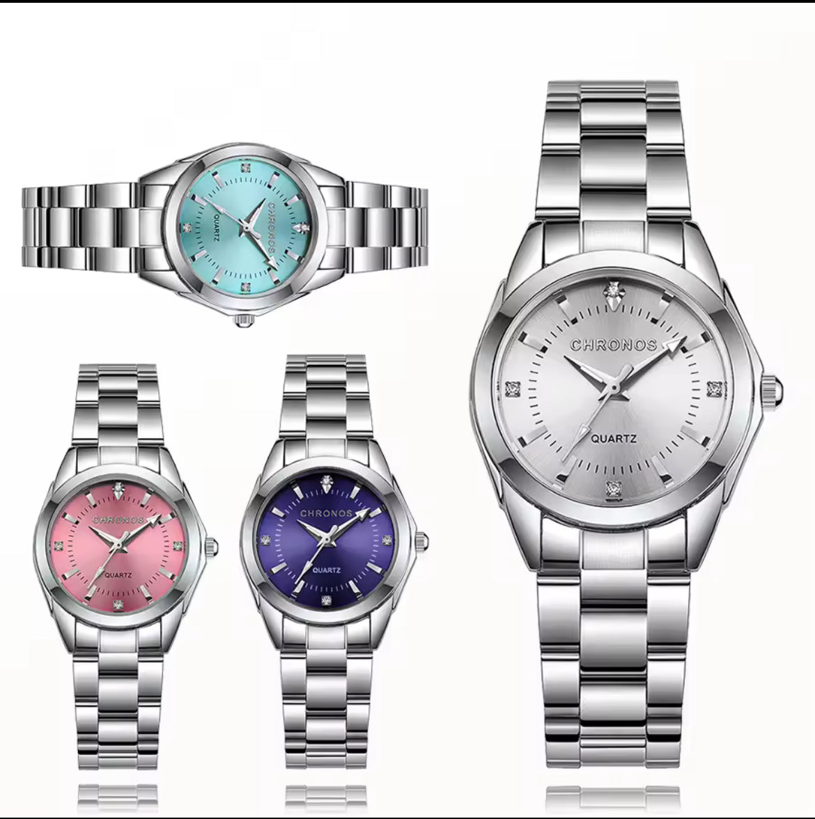 Chronos Women's Quartz Watch with Steel Strip Fashion Timepiece for Stylish Accurateness