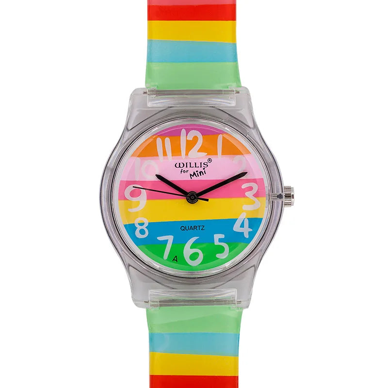 High quality summer new brand children students fashion quartz watches kids soft waterproof sports flowers animals wristwatches
