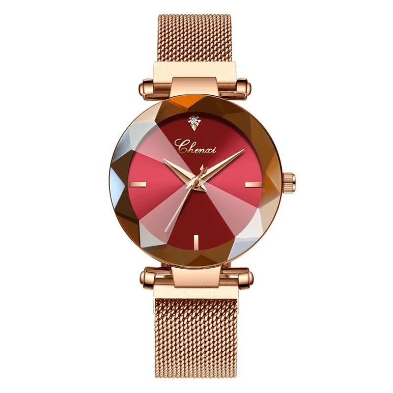 New Hot  Season Waterproof Ladies/Women Fashionable Watch Band Simple Design Versatile Net Strap Small Dial Elegant Gift Mechanica