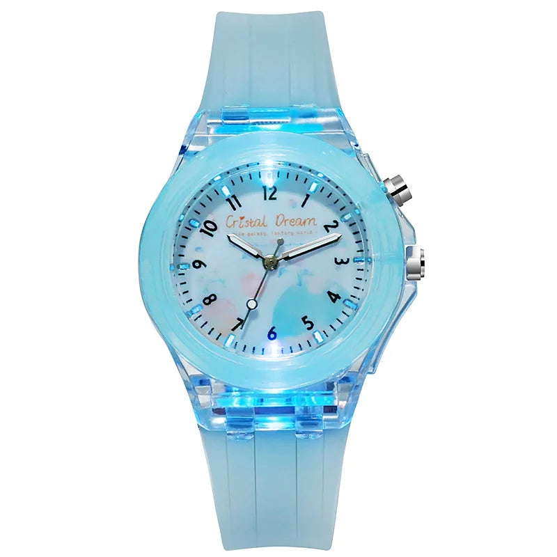 New Sport Kid Watches For Girls Boys Gift Personality Clock Easy Read Children Silicone Flash Quartz Wristwatches Reloj Infantil