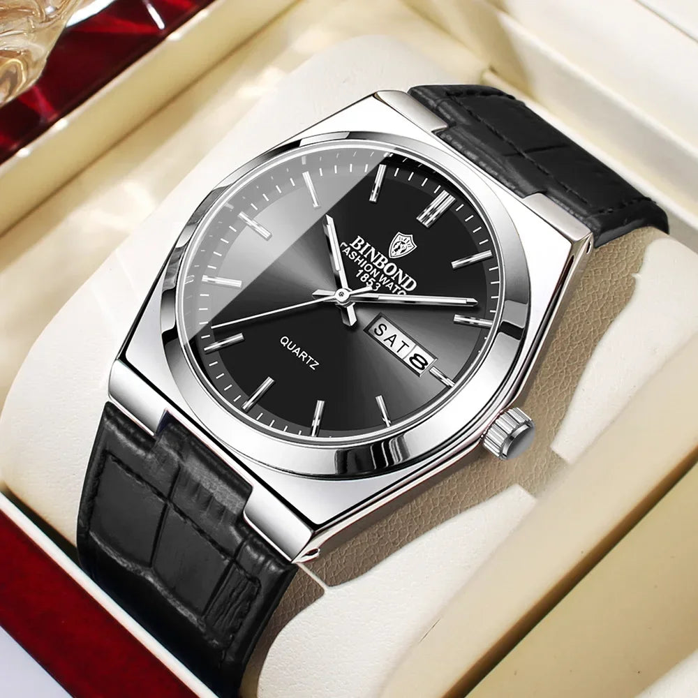 Casual Business Fashion Quartz Wristwatches Gold Movement Clock Men Luxury Watch Automatic Watches Mens Gifts