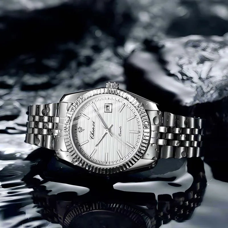 Luxury Stainless Steel Watch For Man 35mm Small Dial Waterproof Men Watch Casual Quartz Men's Watches Male