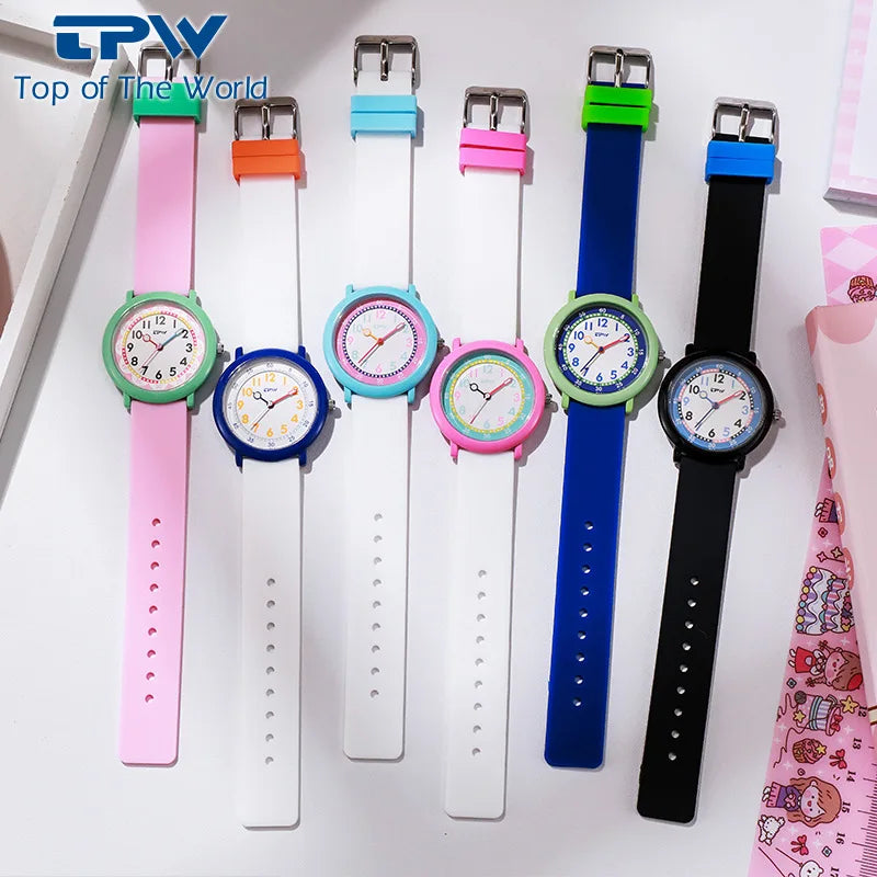 Children's Watch Leisure Glow Student Quartz Sports Outdoor Waterproof Exam Boy and Girl Watch Gift