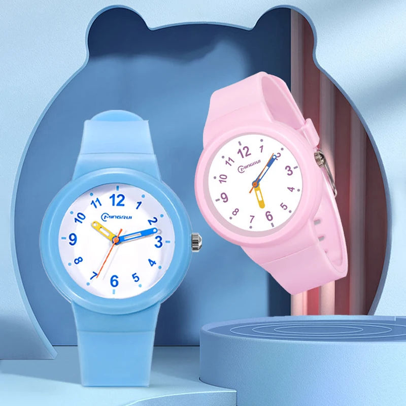 3-12 Year Old Children's Watch Fashion Simple Sports Comfortable Waterproof High Boys Girls Quality Quartz Watches