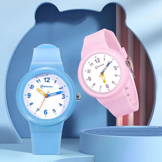 3-12 Year Old Children's Watch Fashion Simple Sports Comfortable Waterproof High Boys Girls Quality Quartz Watches