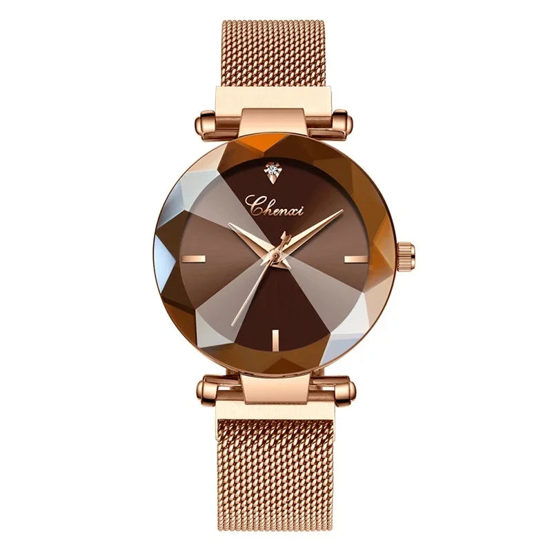 New Hot  Season Waterproof Ladies/Women Fashionable Watch Band Simple Design Versatile Net Strap Small Dial Elegant Gift Mechanica
