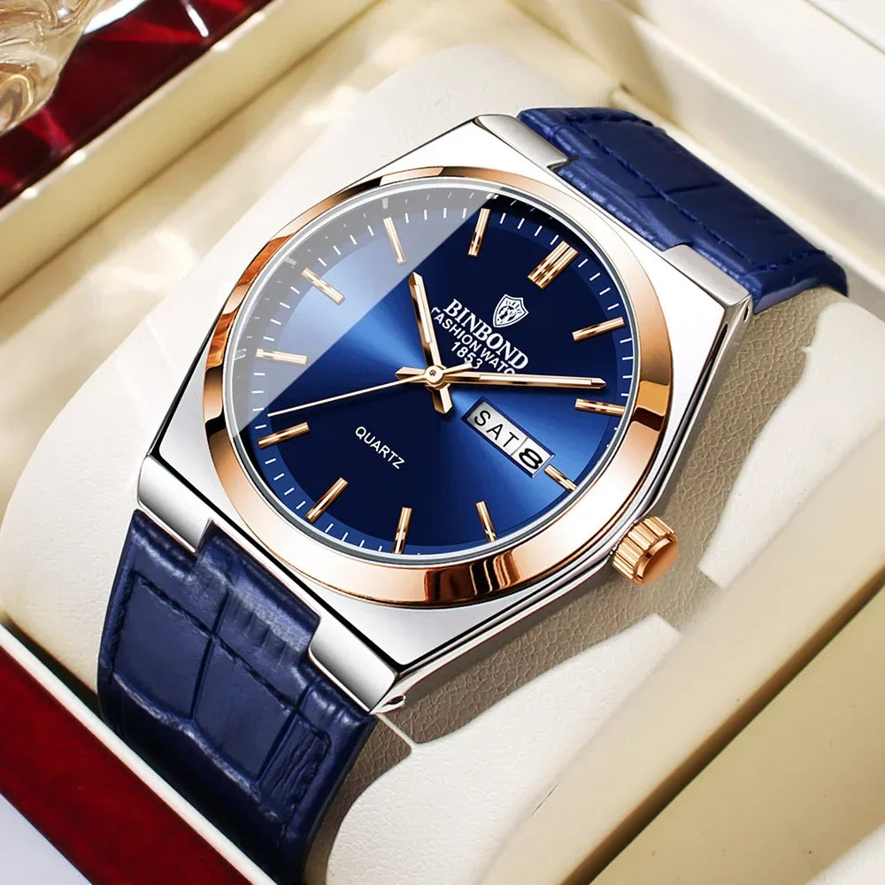 Casual Business Fashion Quartz Wristwatches Gold Movement Clock Men Luxury Watch Automatic Watches Mens Gifts