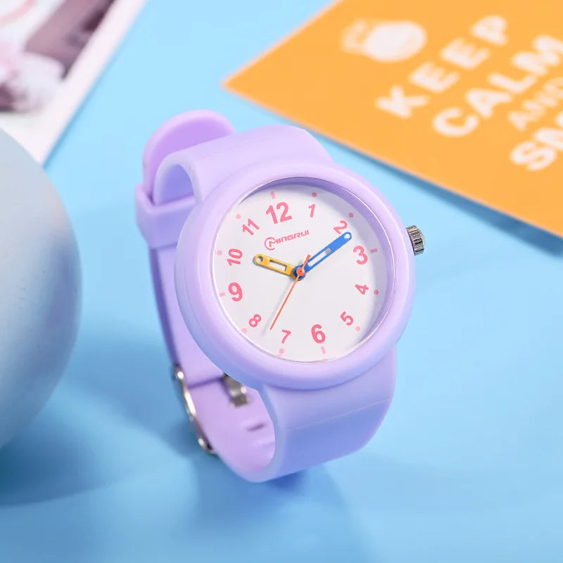 3-12 Year Old Children's Watch Fashion Simple Sports Comfortable Waterproof High Boys Girls Quality Quartz Watches