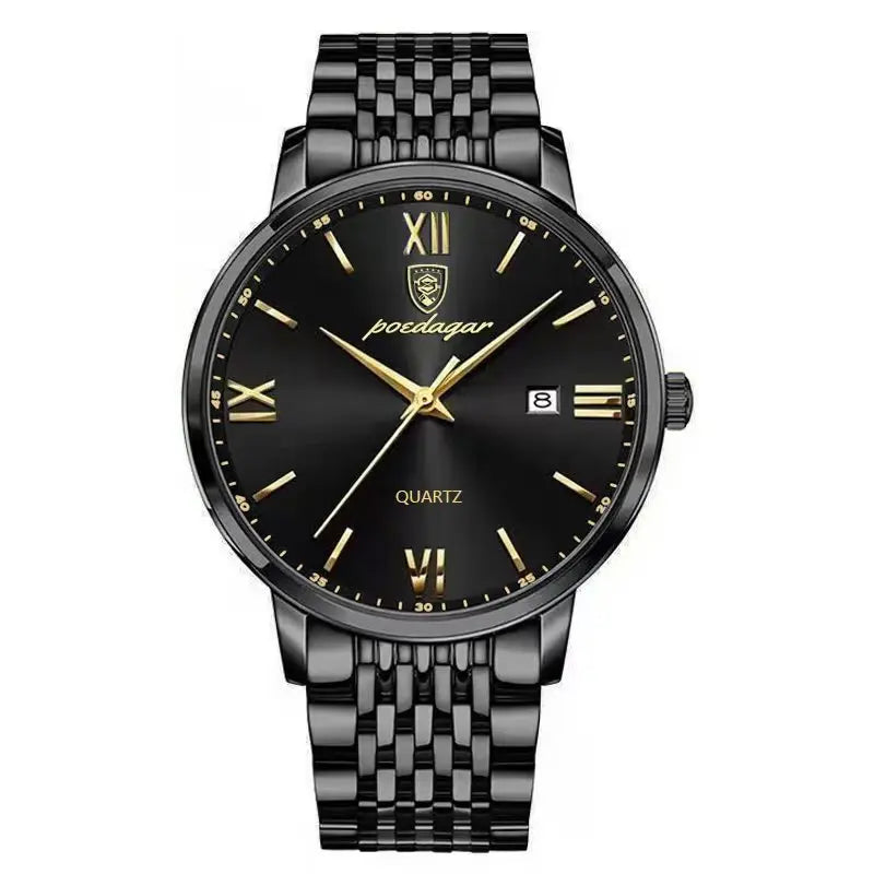 Luxury Sports Men's Wristwatch Stainless Steel Waterproof Date Man Watch High Quality Casual Fashion Quartz Men Watches poedagar