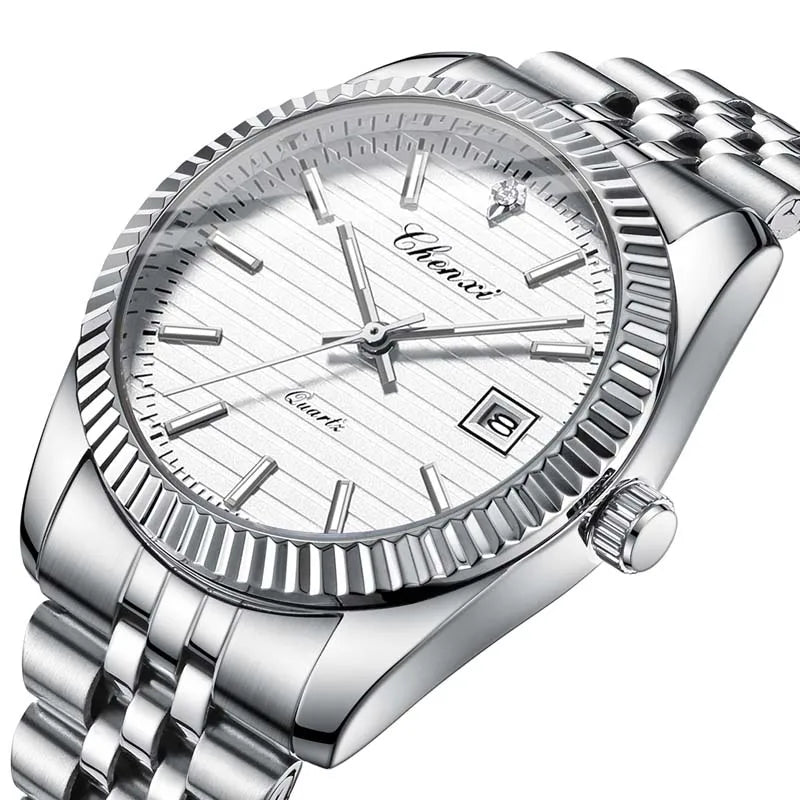 Luxury Stainless Steel Watch For Man 35mm Small Dial Waterproof Men Watch Casual Quartz Men's Watches Male