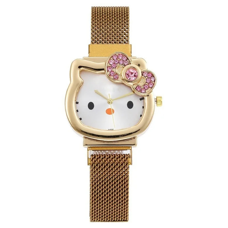 NewestSanrio Watch Hello Kitty Casual Advanced Sense WristWatch Kid Gifts for Couple Student Watches Couple Style Quartz Wristwatch
