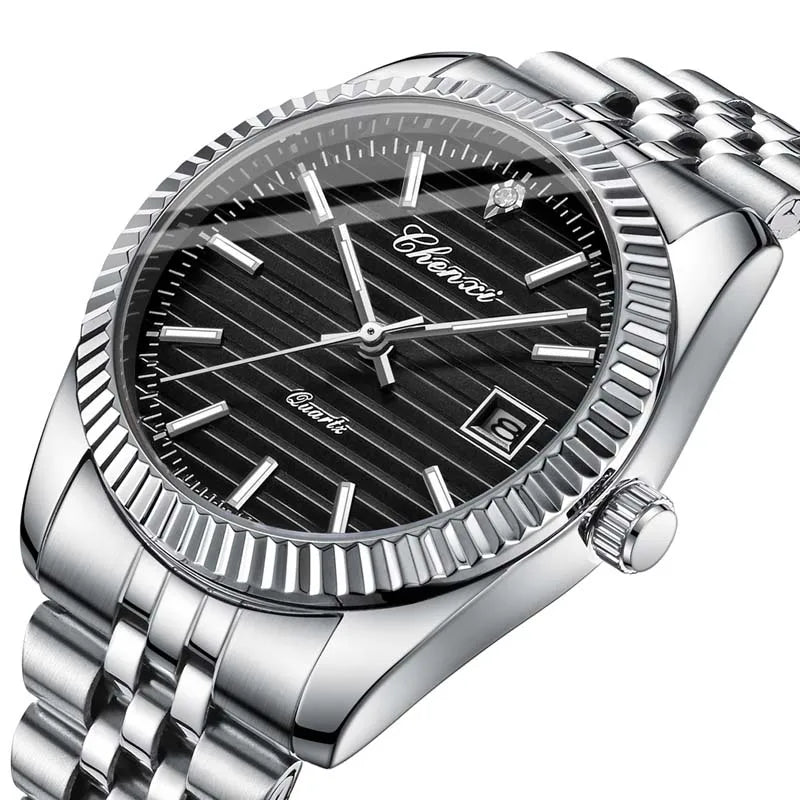 Luxury Stainless Steel Watch For Man 35mm Small Dial Waterproof Men Watch Casual Quartz Men's Watches Male