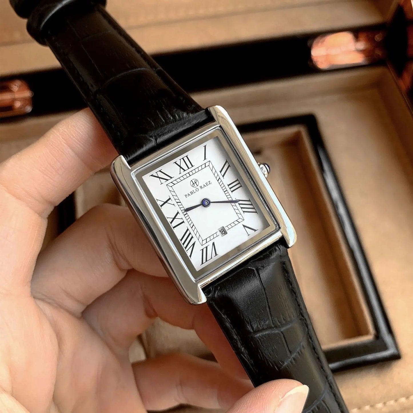 Men Watch Business Light Luxury Brand Square Classical Calendar Waterproof Belt Male Fashion Quartz Clock Watches Gift