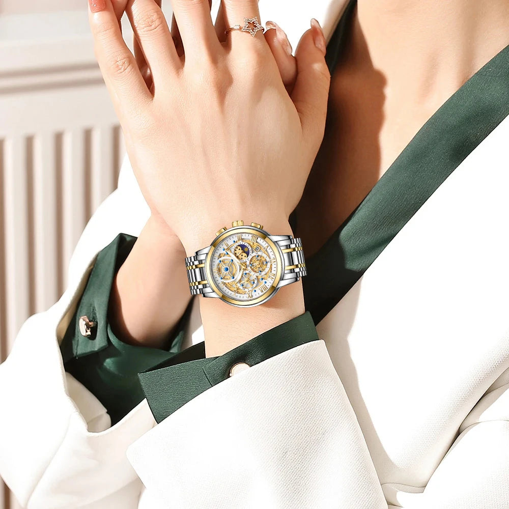 Brand Luxury Gold Women Watches Fashion Waterproof Ladies Watch Woman Quartz Wrist Watch Relogio Feminino Montre Femme